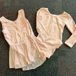 Little girls leotard set for ballet dance class, size 4/5